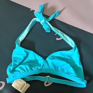 NWT turquoise blue JCrew halter bikini top